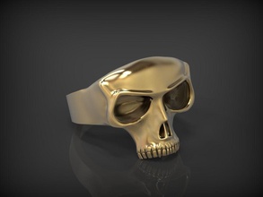 skull ring stl 3d printer dead gold silver prototype jewelry death printable character human rings challenge 3d print model - Mito3D