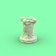 skull rook chess piece figurine printable game blender3d 3dmodel boardgame tabletop decorative 3dprint games toys accessories decor statue 3d print model - Mito3D