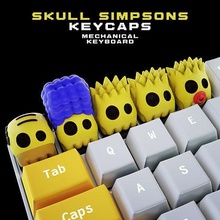 skull simpsons - keycaps collection mechanical keyboard keycap 3d cherry mx dsa sa homer marge bart lisa maggie artisan homero los cartoon tv games toys game accessories 3d print model - Mito3D