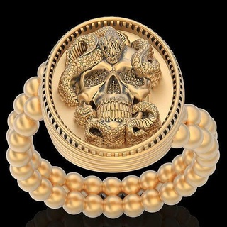 cráneo serpiente anillo plata oro imprimible joyería joya 3d modelo Moda tendencia fantasía Boda compromiso diseño anillos 3d print model - Mito3D