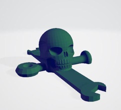 skull spanner hobby-diy toy equipment designing tool awesomelook decoration hobby diy hand tools 3d print model - Mito3D