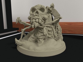 cranio spider 50mm da tavolo in miniatura 2 pose la stampa 3d scultura scheletro web aracnide monster creatura gioco di i dadi d20 dungeon bestia 28mm giochi giocattoli consiglio 3d print model - Mito3D