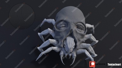 skull spider zombie art file games toys 3d print model - Mito3D