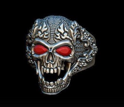 skull stone setting - pear shape fashion marquise skullring ring gold silver ermak jewelry russia proclamationjewelry rebelty bone hell iceking king skeleton evil demon other 3d print model - Mito3D