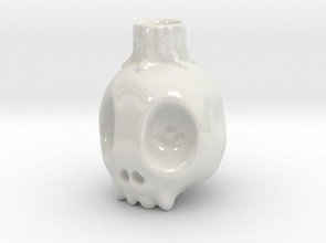 skull toon candle holder house makerschallenge halloween monster skeleton creatures bone monsters decor 3d print model - Mito3D
