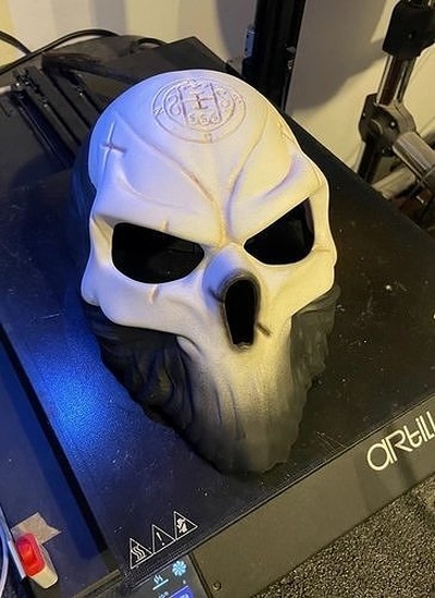 máscara calavera 3d impresión cráneo camada lombrices víspera santos cosplay disfraz casco cara uniforme carnaval mascarada moda belleza accesorio esqueleto anime 3d print model - Mito3D