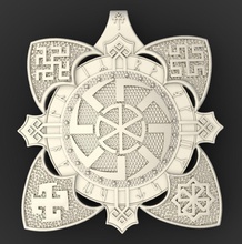 eslava amuleto jóias de prata ouro 14k pingentes 3d print model - Mito3D