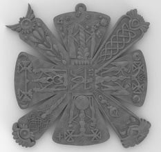 slavic cress - amulet jewelry cres kress kres pendant pendants rune 3d print model - Mito3D