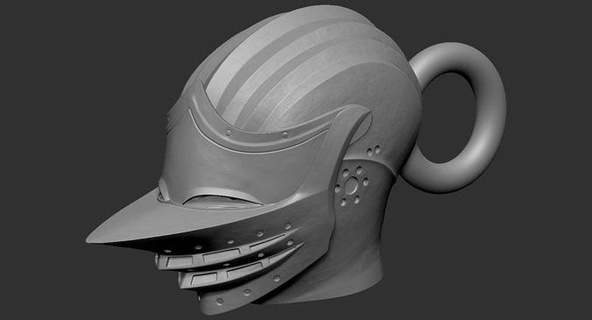assassino demônios capacete keyring ornament versão leme pingente 3dprint modelo escultura almas medieval armaduras cavaleiro batalha armamento apaixonado cruzado arte esculturas 3d print model - Mito3D