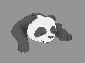 sleeping panda 3dprint animal cute cartoon nature bear games toys other 3d print model - Mito3D