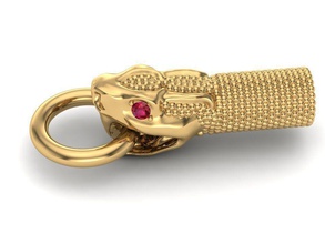 luva de couro cabo jóias ouro printable bracelate gem jóia alimentação cobra moda beleza outros 3d print model - Mito3D
