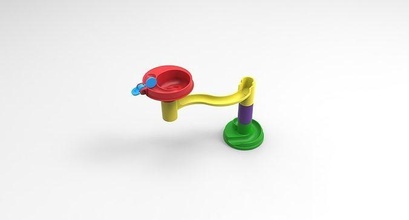 slide toy plastic kid child 3dprint 3dmodel catia step mold mould game slidetoy games toys 3d print model - Mito3D