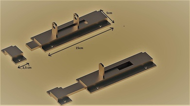 slidelock hobby-diy lock door tool slide hobby diy mechanical parts 3d print model - Mito3D