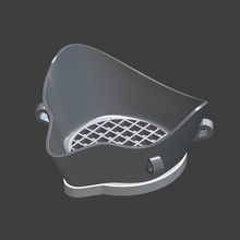 slim reutilizáveis ar respirador isolado máscara vírus airmask coronavírus de proteção equipamento resíduos perigo tóxico radiação segurança a cabeça corona biohazard aviso ciência biologia 3d print model - Mito3D