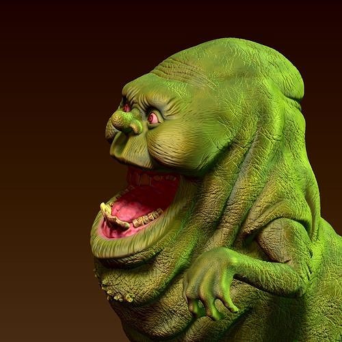 slimer chasseurs fantômes figure stl classique rétro fantôme highpoly art sculpture effrayant sculptures impression 3D print model - Mito3D