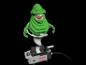 slimer on trap figure smiler statue ghosbuster action actiofigure games toys slimers 3d print model - Mito3D