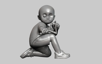 honda chico impreso 3d modelo ilustración figura hombre fuerza ciencia estatua cuerpo científica retro retrato art personas aislado química blanco plano miniaturas memes esculturas 3d print model - Mito3D