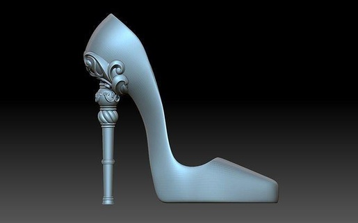 slipper women boot shoe heel shoes doll dolls carved decor footwear sandal foot fashion 3d print model - Mito3D