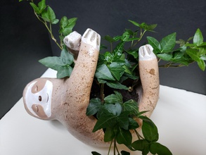 sloth flower pot nature health plant tree forest animals animal potter house decor bush 3d print model - Mito3D
