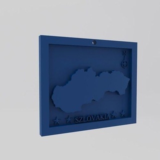 slovakia szlovakia mapa 3d impressão modelo europa 3dprint estatuetas miniaturas parede decoração nacional estátua chave arte plástico geométrico imprimível 3dprinting país mundo Eslováquia casa 3d print model - Mito3D