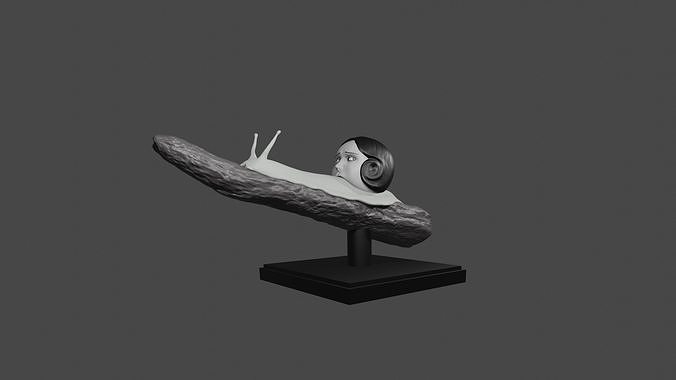 schnecke mädchen junji ito manga anime chica zahl grusel terror kunst spielzeug figura comic spiele spielzeuge 3D print model - Mito3D