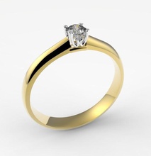 pequeno anel de noivado jóias o engajamento platina casamento luxo brilhando jóia brilhantes gem diamante ouro 14k 18k anéis 3d print model - Mito3D