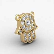 small hamsa pendent 3d model render jewel gem engagement wedding jewellery diamond printable ring gold jewelry engagem fashion sterling white brilliant solitaire beauty rings pendants 3d print model - Mito3D