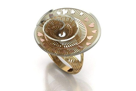 küçük kalp tasarım yazdırılabilir telkari dosya takı altın sterlin yüzük gümüş mücevher düğün nişan Yazdır Solitaire moda güzellik platin parmak parlak yüzükler beyaz 3d print model - Mito3D