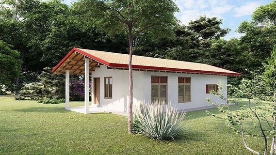 piccolo Casa 3d lumion single natura monoplano casa villaggio rurale esterno modello all'aperto 3d print model - Mito3D