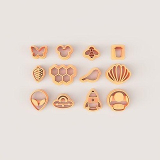 small polymer cutter earring clay organic natural form classic fashionable earrings minimalism shape jewell jewelry fashion art stamp fondant printing house 3d print model - Mito3D