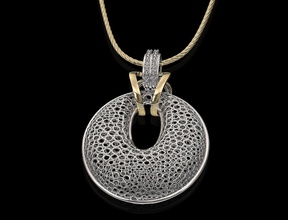 kleine Ringe Anhänger Schmuck 3d bedruckbar ist stl - gold Silber Platin sterling Löcher Frauen Mädchen Mode genial Halskette 3d print model - Mito3D