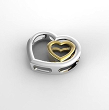 smart hearts jewelry gold silver heart pendant platinum fashion leather pendants 3d print model - Mito3D