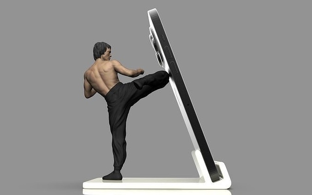 smartphone stand bruce lee room character table family modern design interior printable house decor brucelee decoration 3d print model - Mito3D