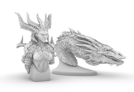 Smaug Lilith büst aksiyon şekil Sanat heykeller Ejderha fidresi bst oyun oyuncak gpr lol 3d print model - Mito3D