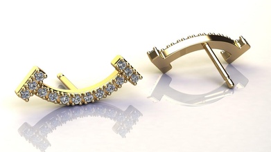 Sorridi diamante orecchini gioielleria prezioso lusso gioiello gemma moda stampabile sterlina orecchino tiffany design bellezza oro platino moderno 3d print model - Mito3D