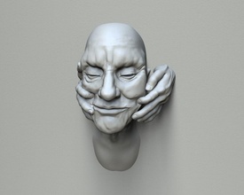 smile face - art piece contemporary sculpture modern abstract decoration design sculptures 3d print model - Mito3D