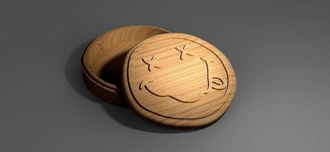 smiley nirvana scatola eps svg cnc router contenitore Conservazione decorazione biscotto gioielleria legna vcarve incisore lavorazione Casa arredamento 3d print model - Mito3D