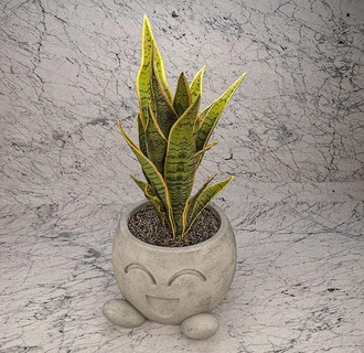 souriant pot sourire visage vase vases planteur art décorer maison accessoires 3d print model - Mito3D