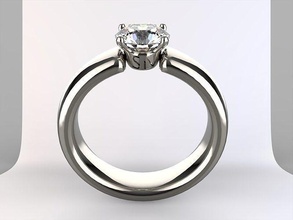 sn diamant anneaux platine luxe bijoux mariage romance l'amour or argent imprimable gemme bague Jeux jouets 3d print model - Mito3D