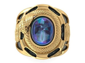 serpiente-anillo 2 la joyería anillo de oro moda animal serpiente hombre los anillos 3d print model - Mito3D