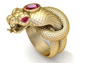 snake-ring 4 jewelry ring gold fashion man snake rings 3d print model - Mito3D