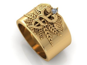 snake-ring 7 jewelry ring gold fashion man snake animal rings 3d print model - Mito3D