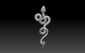 serpent lézard cobra vipère poison mordre infini impression art sculptures sonnette mamba Uroboros 3d print model - Mito3D