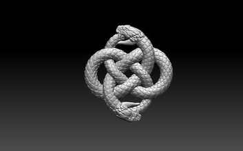 serpente lucertola cobra vipera veleno mordere infinito Stampa arte sculture sonagli mamba 3d print model - Mito3D