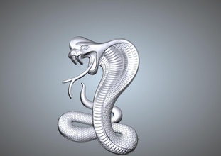 serpent art conception intérieur artcam illustration 3d print model - Mito3D