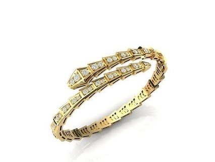 snake bracelet gold jewelry silver rings jewel jewellery platinum brilliant engagement ring white cad wedding printable fashion beauty diamond sapphire bracelets 3d print model - Mito3D