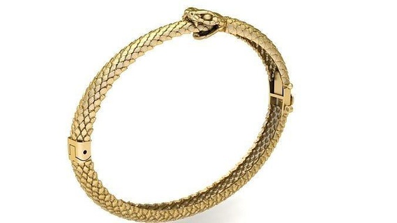 serpente pulseira joalheria ouro jóias jóia noivado pulseiras Casamento animal ouroboros 3d print model - Mito3D