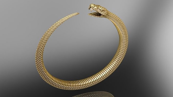 snake bracelet ouroboros jewelry bracelets viper cobra boa gold silver serpenti earth viking reptile luxury printable platinum art jewellery 3D print model - Mito3D