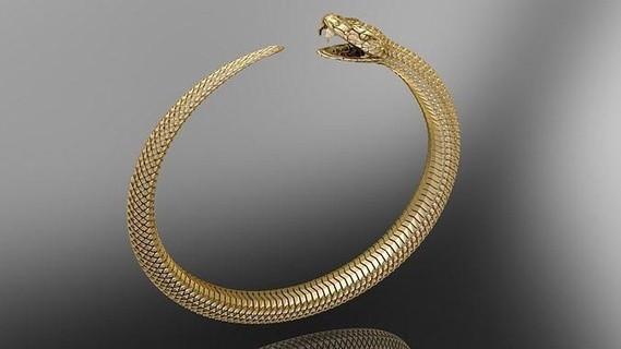serpente braccialetto ouroboros gioielleria braccialetti vipera cobra boa oro argento serpenti terra vichingo rettile lusso stampabile platino arte 3d print model - Mito3D