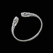 snake bracelet scull jewelry platinum accessory printable silver spiral jewellery decoration reptile cobra sculptures arm bracelets 3d print model - Mito3D